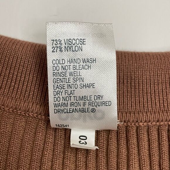 Anko Collared Sleeveless Ribbed Sweater Brown - Picture 6 of 9